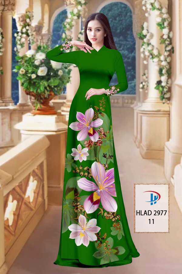 Vải Áo Dài Hoa In 3D AD HLAD2977 65